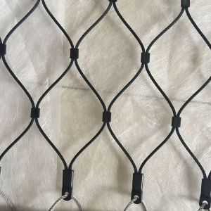 X-Type Infill Rope Mesh Balustrade Protective Net Black Oxide Wire Rope Mesh
