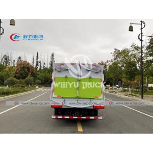 Dongfeng Stainless Steel Four Brushes Street Sweeper Truck 6cbm For Cleaning