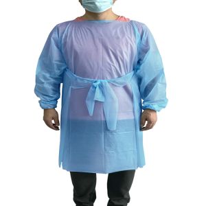 Hospital Protective CPE Disposable Isolation Gown With Long Sleeves