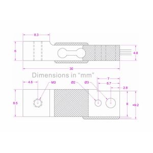 Micro Load Cell Sensor 2kg Miniature Weight Transducer 4.4 lbf