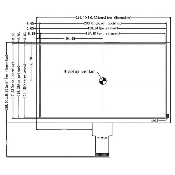 9 Inch TFT Display 1024x600 Touch Screen LCD Monitor For Industrial / Automotive