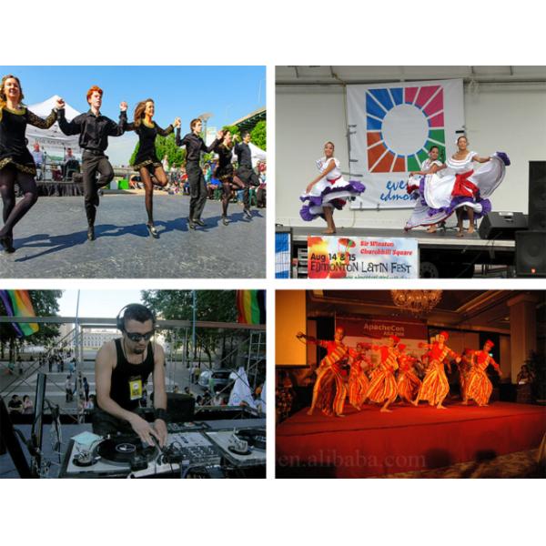 Dual 12" Plastic Cabinet Professional DJ Speakers , DJ Powered Speakers