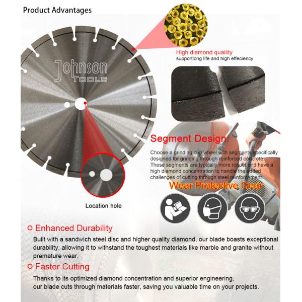 13.5" Soft Cut Concrete Blade Cutter Laser Welding