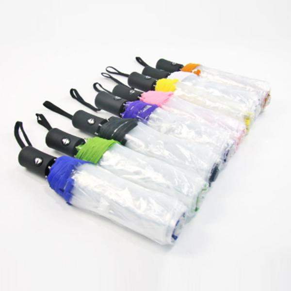 Buy Unisex Lightweight Auto Open Umbrella Transparent Folding Umbrella With Case at wholesale prices