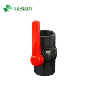 Household Usage Red PVC Octagonal Ball Valve with Long Handle in Straight