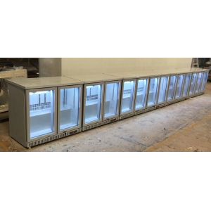 3 Doors Stainless Steel Back Bar Beer Display Cooler