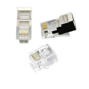 Factory-Price CAT6 Transparent Modular Plugs - 8P8C, Easy Crimp, Fluke Verified