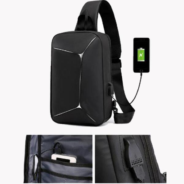 Buy USB Charging Oxford Cloth Reflective Chest Bag at wholesale prices