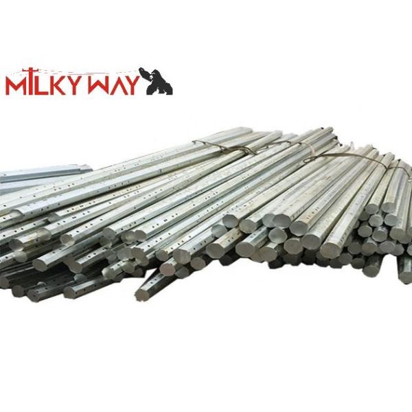 Buy 3-4mm Gr50 Steel Material Galvanized Electrical Power Pole with Climbing Rung for and Safe Power Distribution at wholesale prices