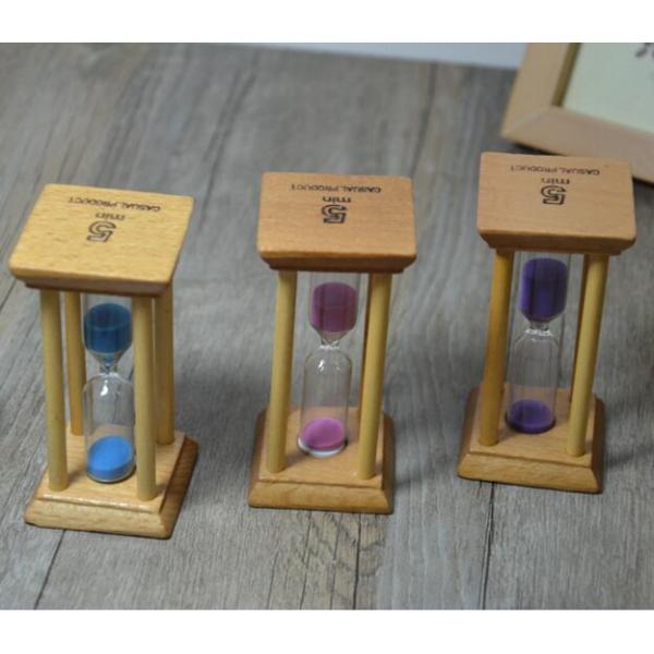 Novelty Mini Wood Sand Timer Hourglass With 3 Minutes,For Home And Restaurant Decoration