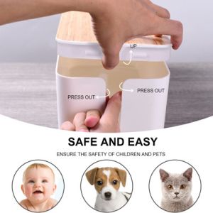 Plastic White Bamboo Style Cable Management Box Multifunction