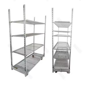 Quality PP Wheel Danish Trolley Featuring 25cm Shelf Height Heavy Duty Utility Cart for Material Handling and Logistics for sale