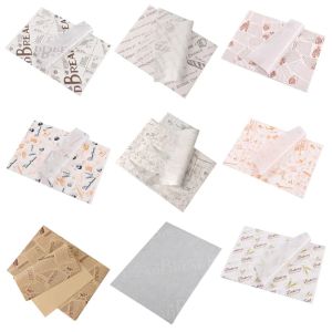 Custom Logo Printed Greaseproof Paper Wood Pulp Bread Packaging