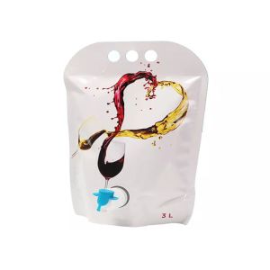 China BPA Free Bib Bag In Box Aluminum Dispenser Wine Packing With Tap on sale