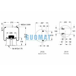 1R14-823 Goodyear Air Spring Assemblies W01M586223 Firestone Suspension Air