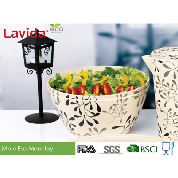 2018 New Style customized logo and pattern accetable Organic Eco Bamboo Fibre Bowl Natrural bamboo fibre serving bowl