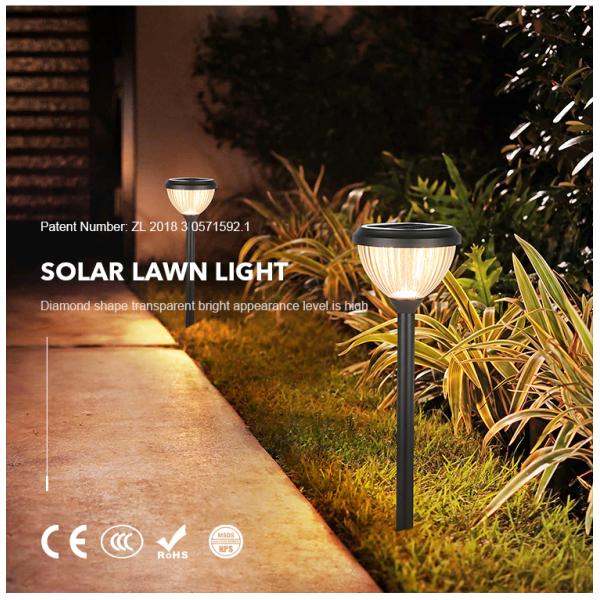 Durable Garden Solar Outdoor Lawn Lights Water Resistant 3000k 6000k