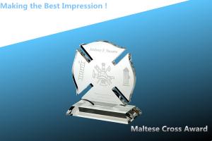 China crystal award/acrylic trophy/acrylic maltese cross award/crystal maltese cross award/glass on sale