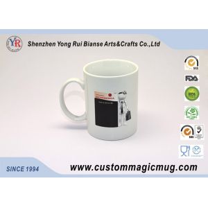Bright Glazed White Ceramic 300 ML Coffee Mugs Heat Change