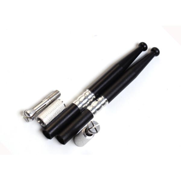 PMU New Invention Black Manual Tattoo Pen For Eyebrow Lightweight With Aluminium Handle