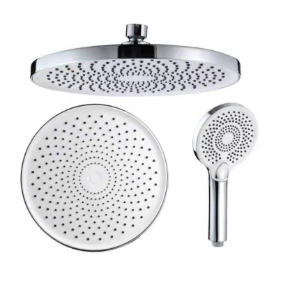 Round Shape Handheld High Pressure Bathroom Hand Held Shower Head With Easy To Clean Silicone Jets