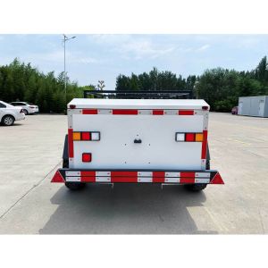 White Outdoor Camping Trailer Convenient Camping Storage Trailers