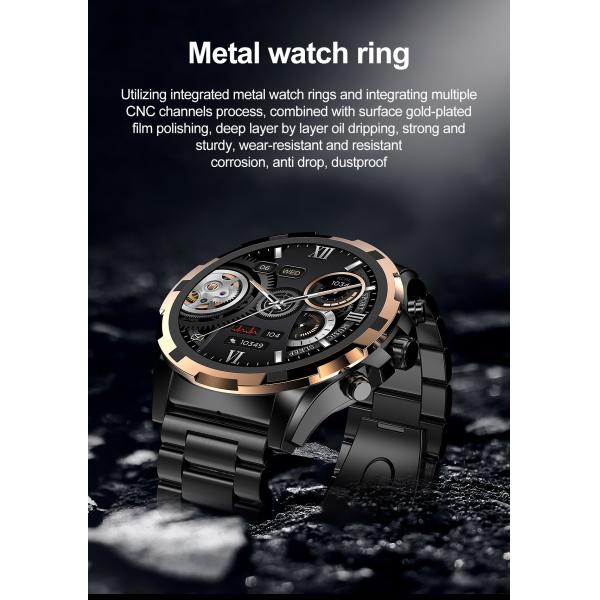 Round Shape, 1.43-inch Large Screen, Smart Watch, Bluetooth 5.0, Calls, Voice Assistant, Business Watch