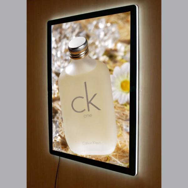 Poster Frame Acrylic LED Light Box Curved Frame For Hotels Advertisement