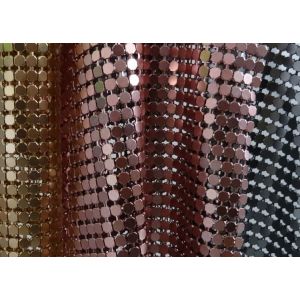 Aluminium Metallic Sequin Fabric Curtain Panels 4mm 8mm Customized
