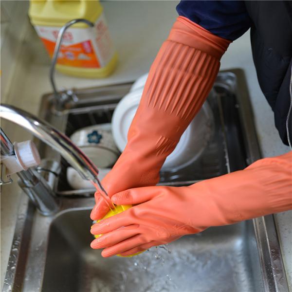 Excellent Strength Extra Long Sleeve Rubber Gloves Easy Wear Environmentally Friendly