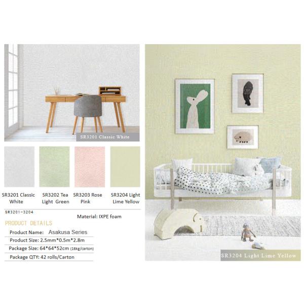 Soundproof Waterproof Foam Self Adhesive Wallpaper Roll For Indoor Wall Decoration