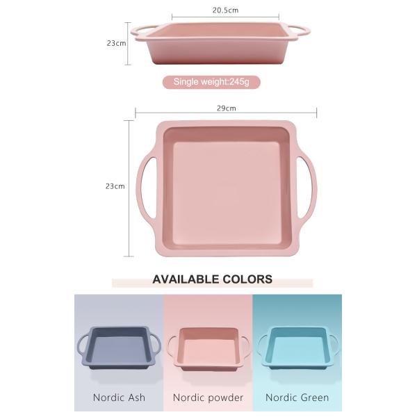 Tasteless Rectangular Silicone Bread Pan 23x20cm