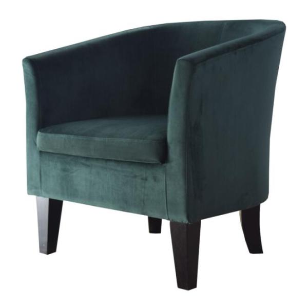 Plush Green Velvet Armchair