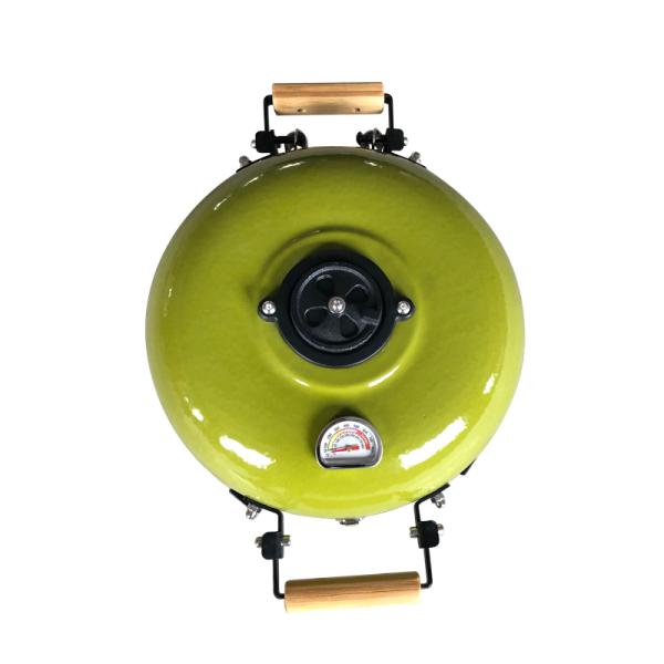 Kimstone 12 Inch Mini Barbecue Kamado Portable Tandoor Clay Oven Charcoal BBQ Grill Table Smoker