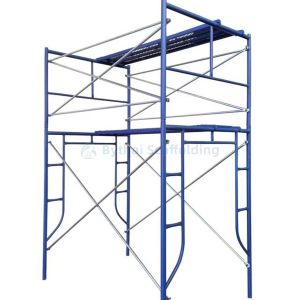 Construction Platform Modular Scaffolding Access Painted Walk Thru Frame