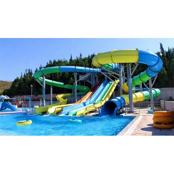 ODM Outdoor Water Attract Park Pool Accessories Fiberglass Slide for Adults