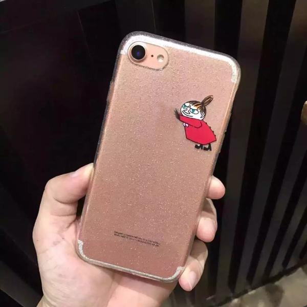 Soft TPU Glitter Glue Cute Cartoon Images Back Cover Cell Phone Case For iPhone 7 6s Plus