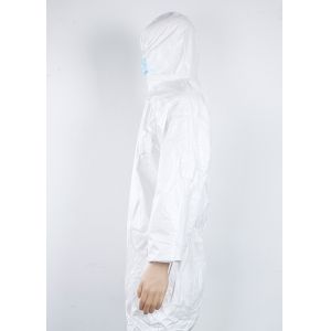 White Disposable Protective Gown Dustproof Anti Droplet Suit Medical Coverall