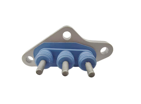 20A SS Core Hermetic EV Connector With Glass And Ceramic Insulator For Panel Mount