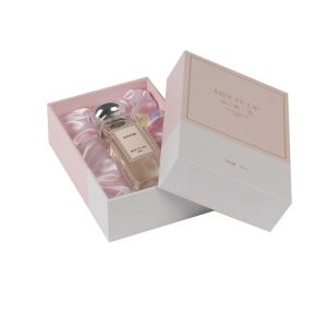 Custom Pink Perfume Bottle Box Packaging With Silk Filling Sustainable And