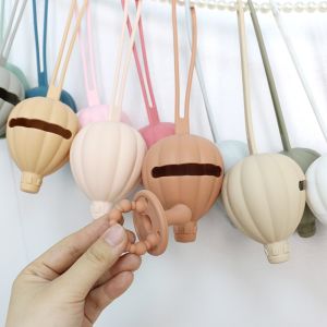 Hot Air Balloon Silicone Pacifier Case , Eco Friendly Dummy Holder Case OEM