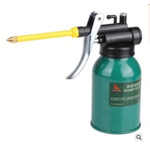 KM High pressure oil gun transparent case pump oiler 350ml long nozzle engine