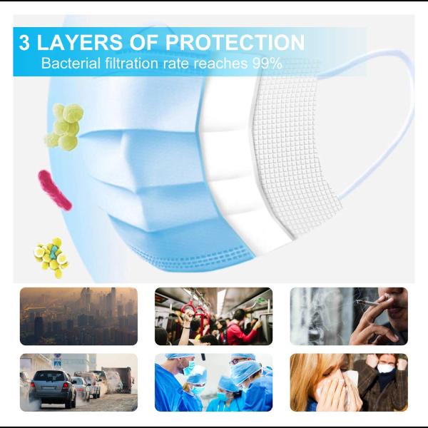 Non Woven Dispsoable Face Mask Virus Protective Earloop Doctor Mouth Mask