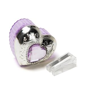 Patent Fancy Cute Rhinestone Heart Pencil Sharpener Kid Safe