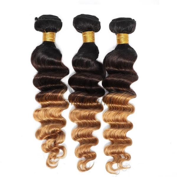 #T1B/4/27 Loose Deep Wave Remy Human Hair Bundles Sew In Weave Bundles Brazilian Bundle Deals