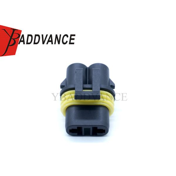 Hot Sales 2 Pin Electrical Black Waterproof Female Cable Wire To Wire Connector For Fog Lights