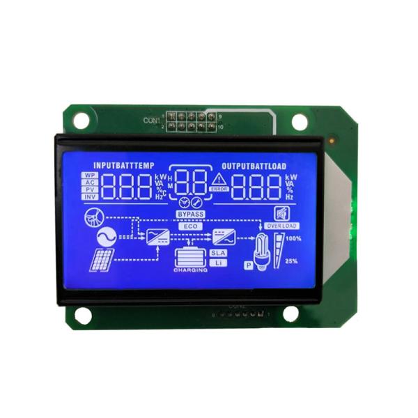 Buy Control/Drive IC comptaible VA HTN Blue Green Backlight COB Segment LCD Module for Customized UPS Inverter Display Panel at wholesale prices