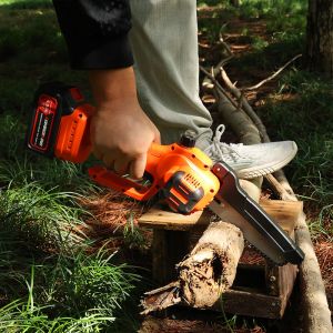 Mini Brushless Chainsaw 6 Inch Cordless Rechargeable Electric Chainsaw With