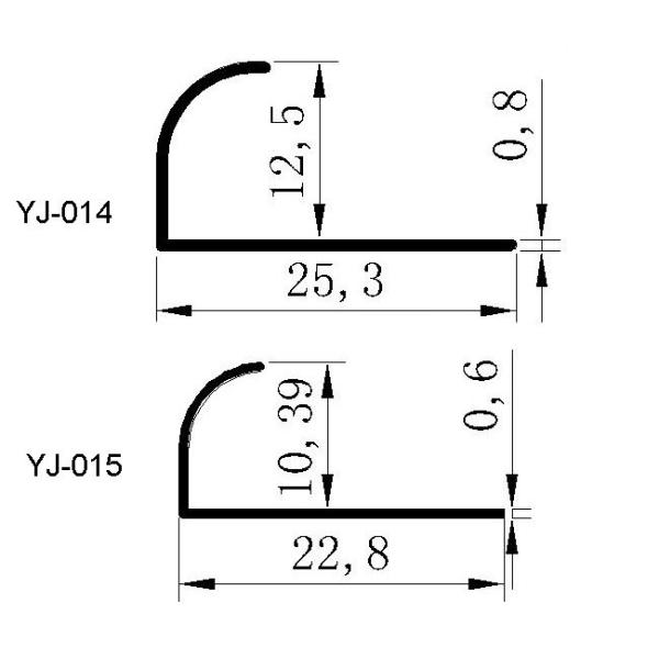 Quad Round White Aluminium Tile Trim 10mm Size 2.5 Meters Length