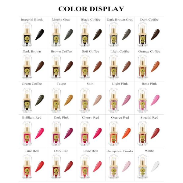 ODM Permanent Makeup Pigments Organic Lip Eyebrow Microblading Tattoo Ink